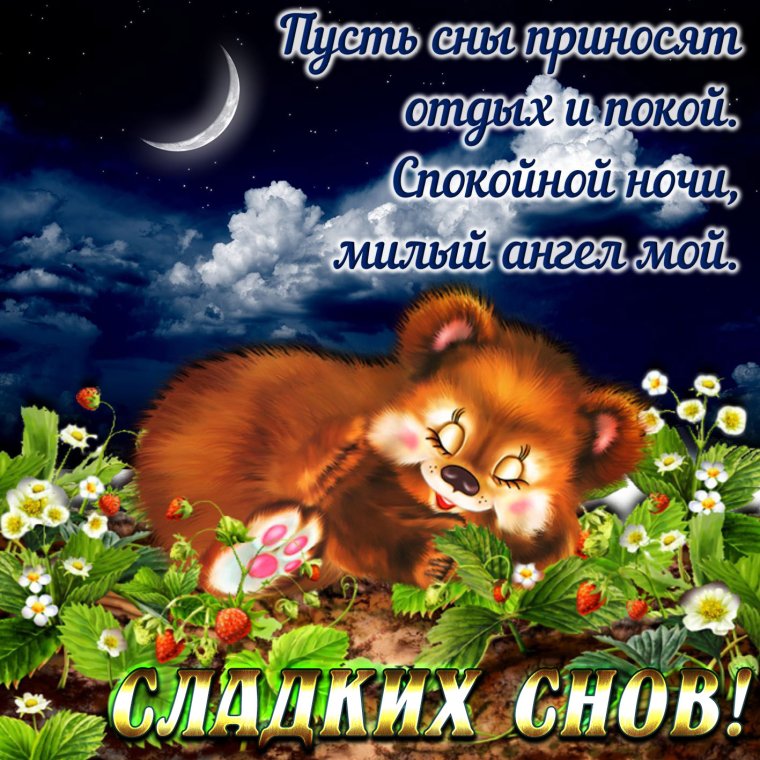 Открытки с пожеланием спокойной ночи