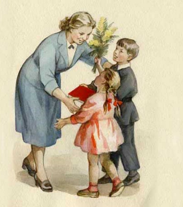 Советские открытки с 1 сентября