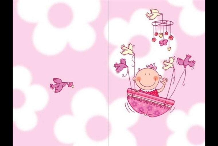 Открытка с рождением девочки