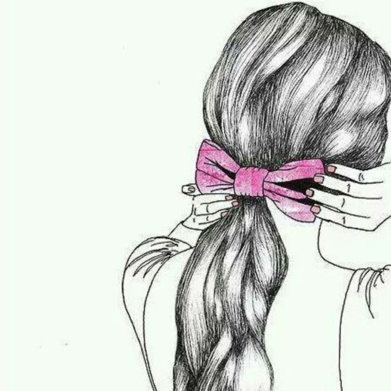 Нарисовать девочку с бантиком