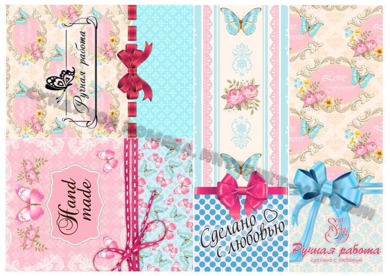 Карточки для бантиков ручной