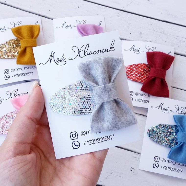 Карточки для бантиков ручной