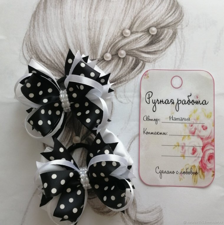 Карточки для бантиков ручной