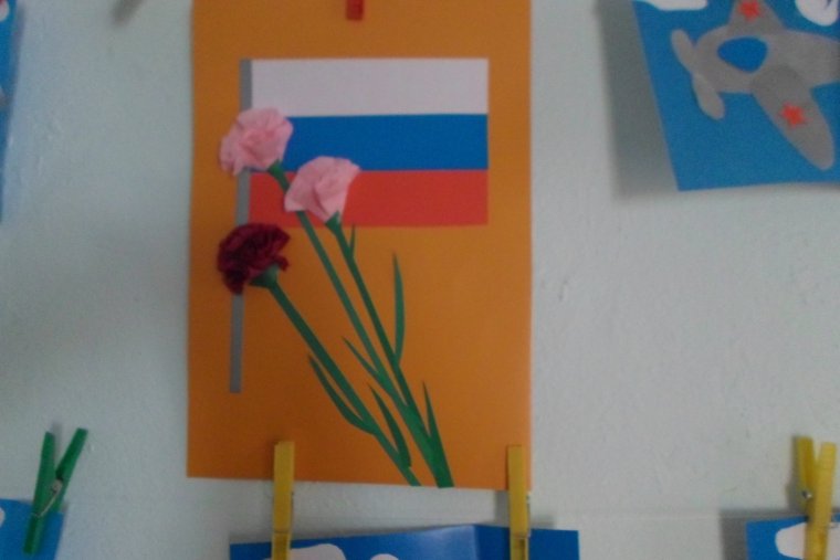 Открытка на 23 февраля в детском саду