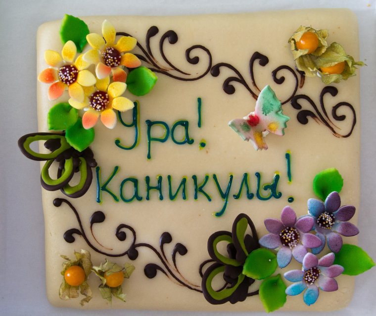 Торт ура каникулы