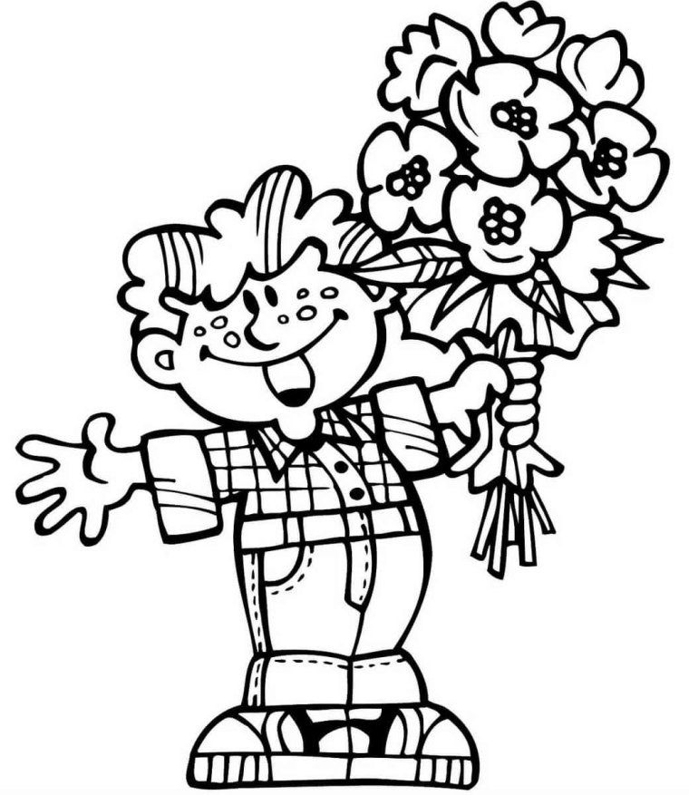 День учителя раскраска для детей