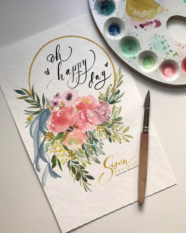 Акварельные открытки