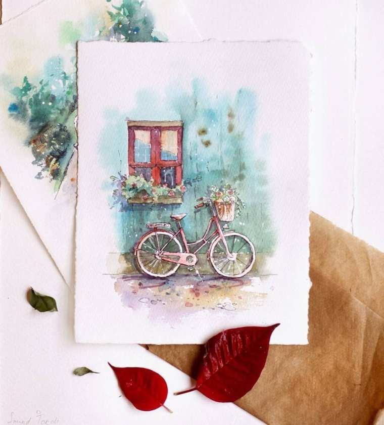 Красивые открытки акварелью