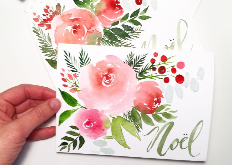 Необычные Акварельные открытки