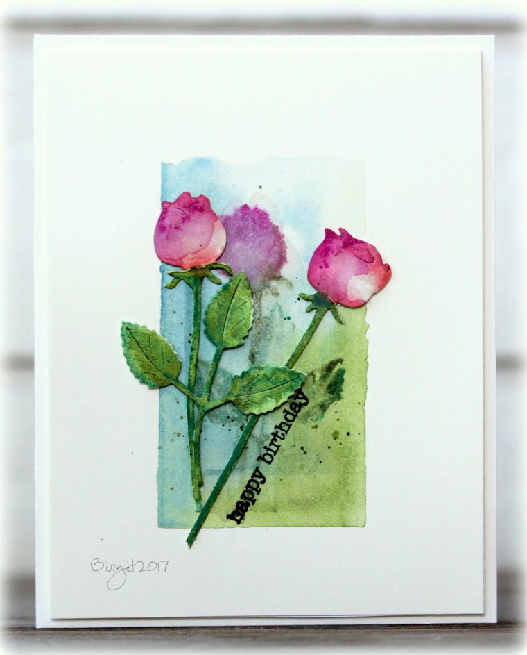 Открытка цветными карандашами