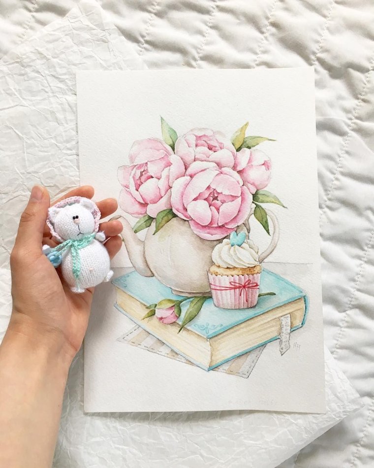 Акварельные открыточки