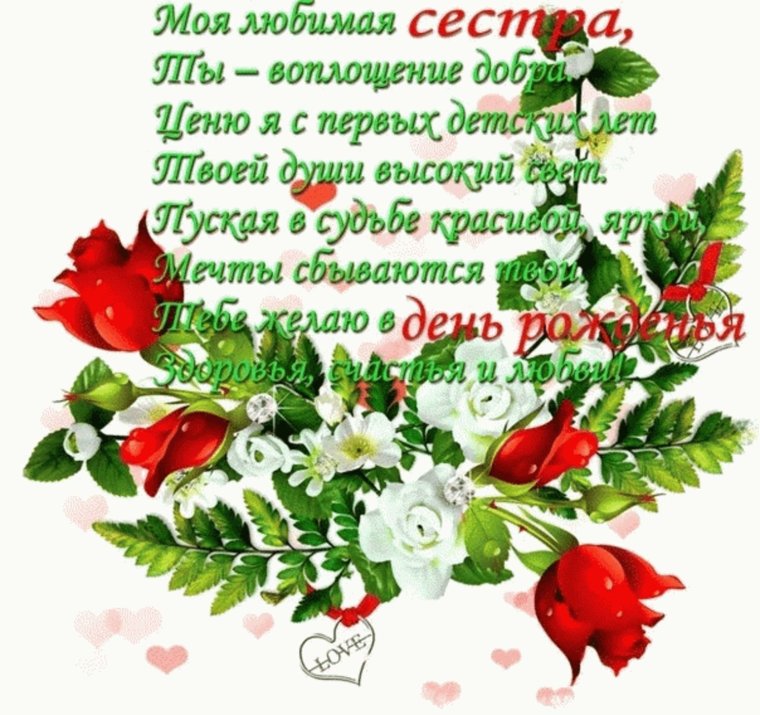 С днём рождения сестра