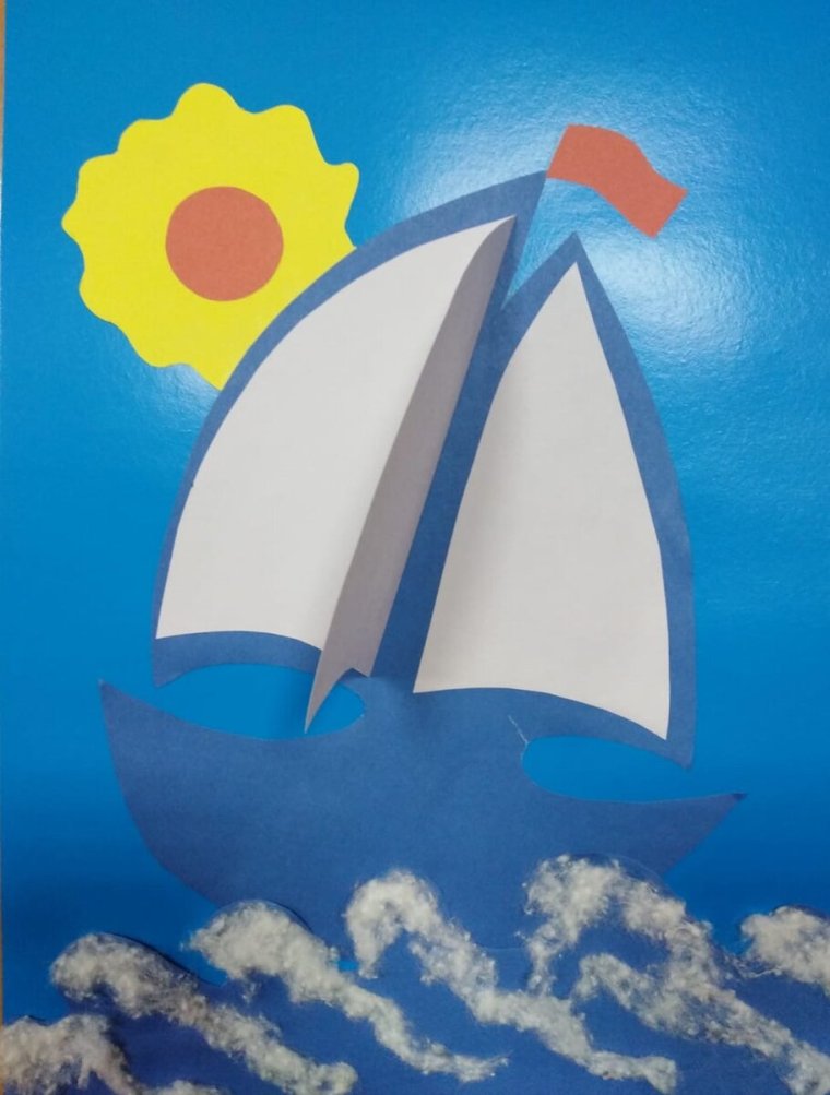 Кораблик контурный сбоку