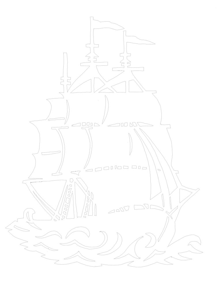 Шаблон кораблика для аппликации