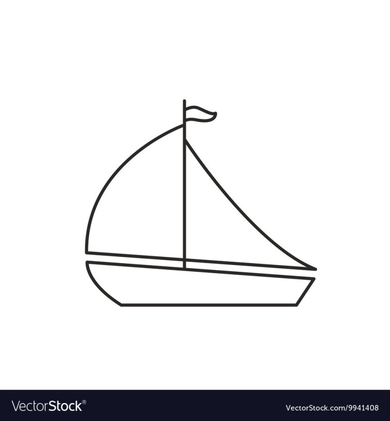 Раскраска. Кораблик