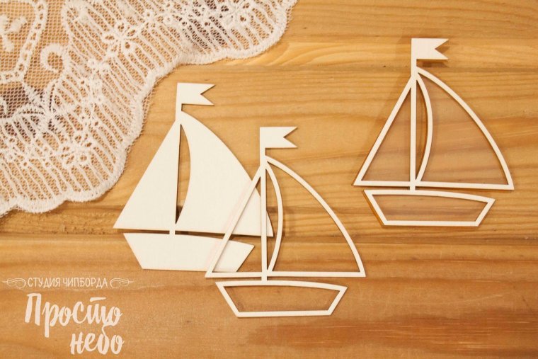 Кораблик контурный сбоку