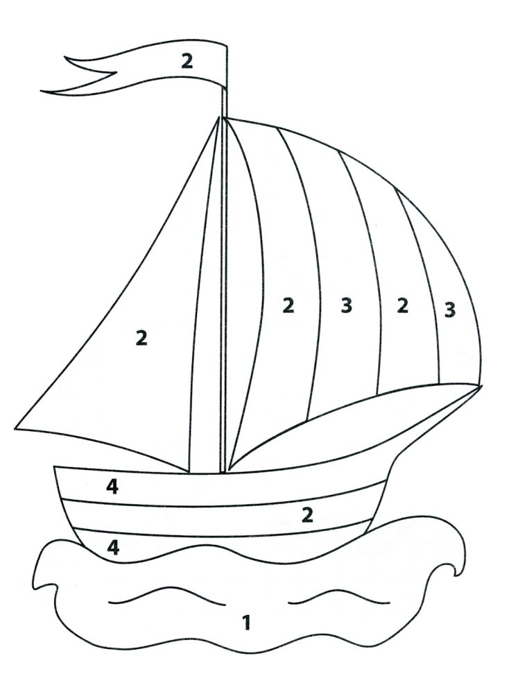 Деревянный кораблик плавает для детей раскраски