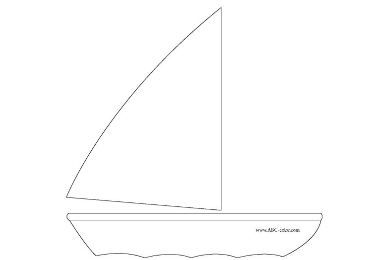 Трафарет кораблика для детей