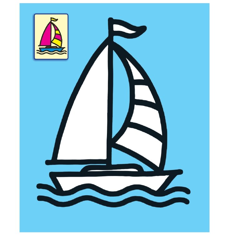 Кораблик в технике киригами