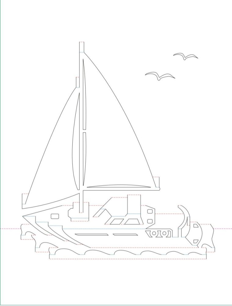 Аппликация кораблик