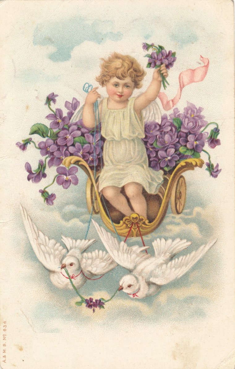Старые открытки с днем ангела