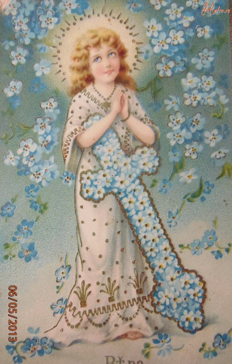 Винтажные открытки с ангелами