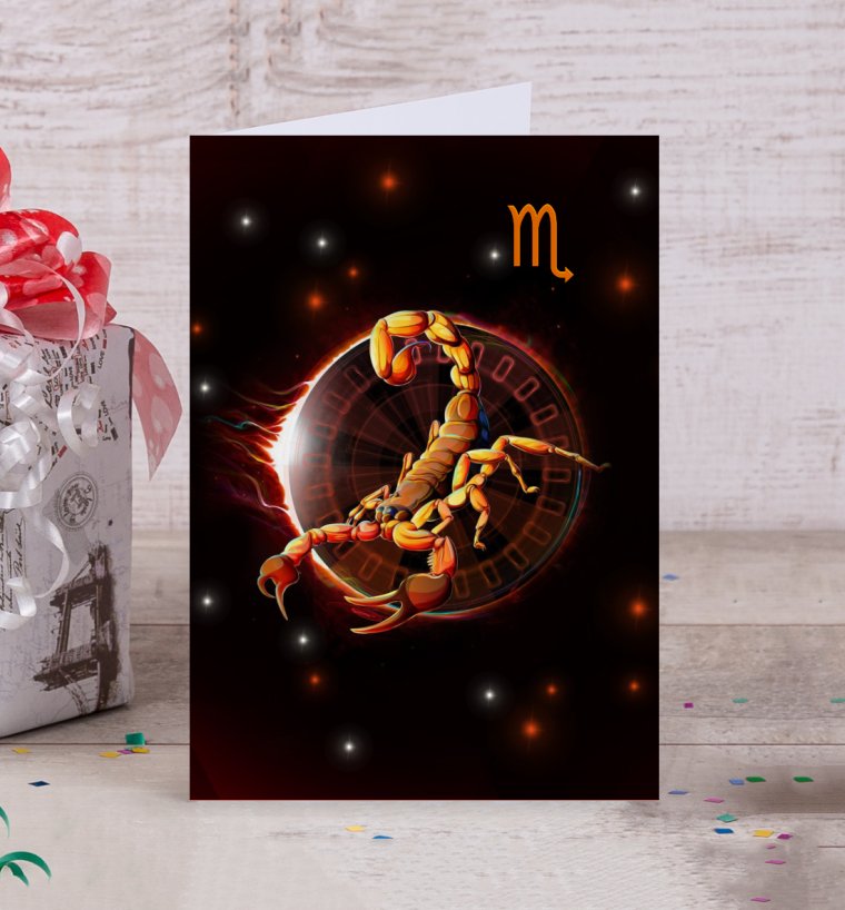 Скорпион открытка