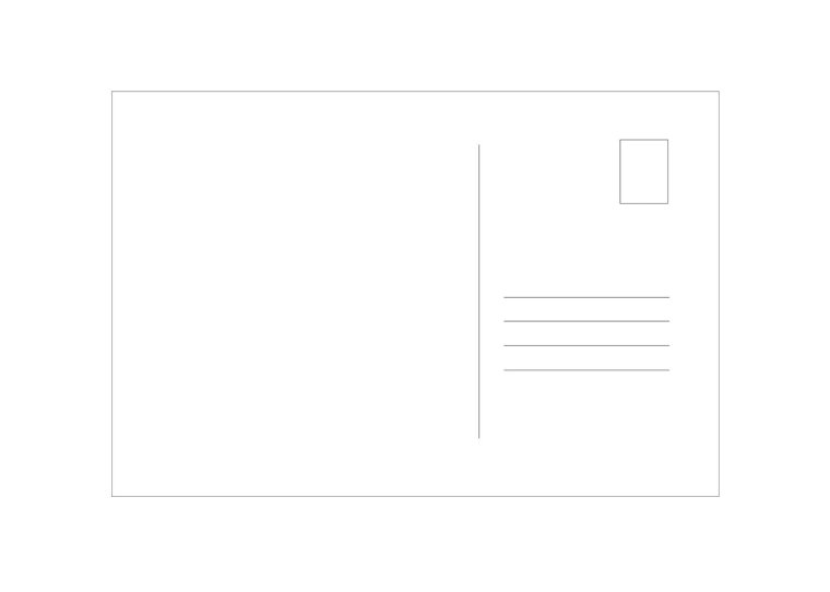 Почтовая открытка шаблон