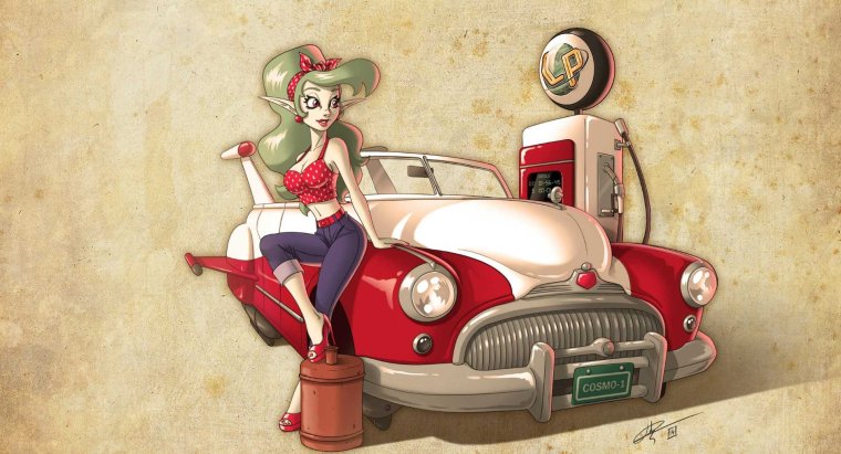 Автомобили в стиле пин ап