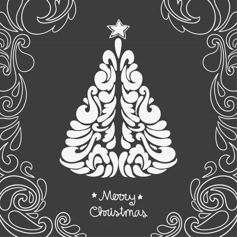 Новогодняя открытка вектор