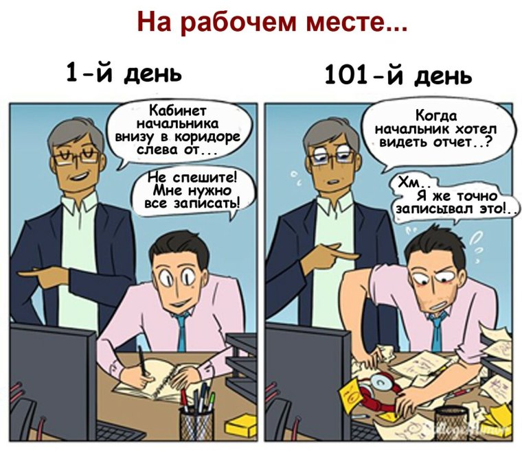 Первый день на работе прикол