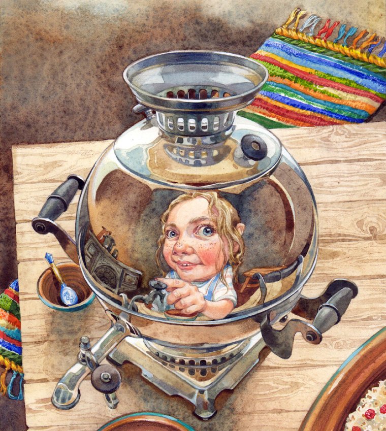 Самовар иллюстрация