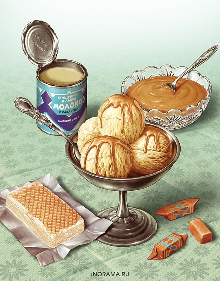 Инна Кузубова рисунки еды