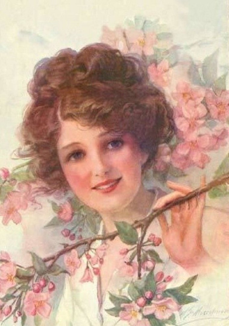 Ретро девушки Весна