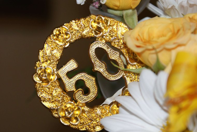 Открытка Золотая свадьба 50 лет