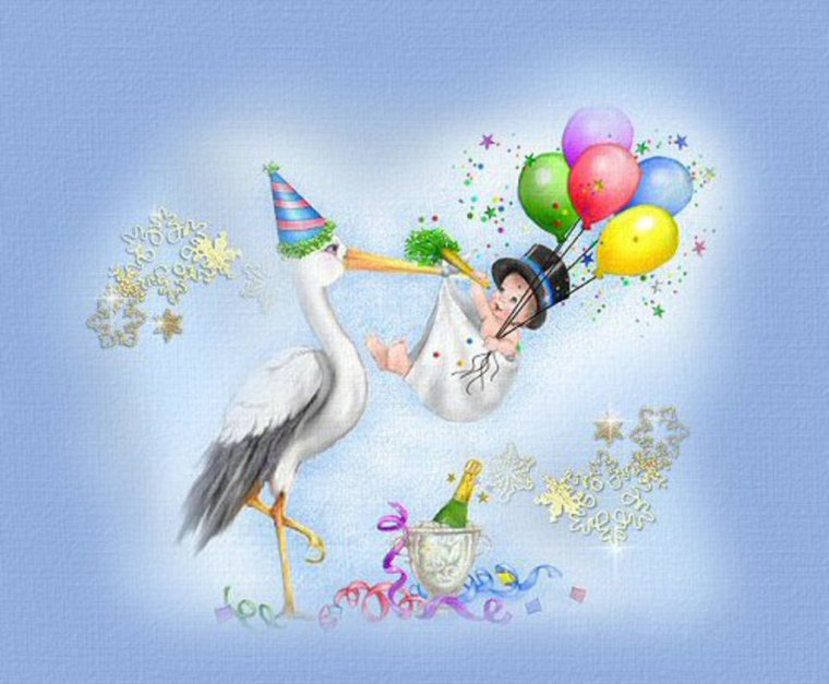 С новорожденным