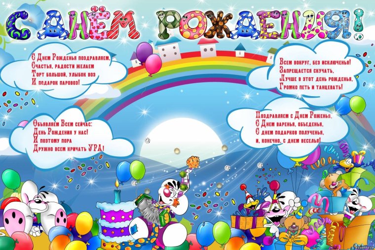 Детские плакаты с днем рождения
