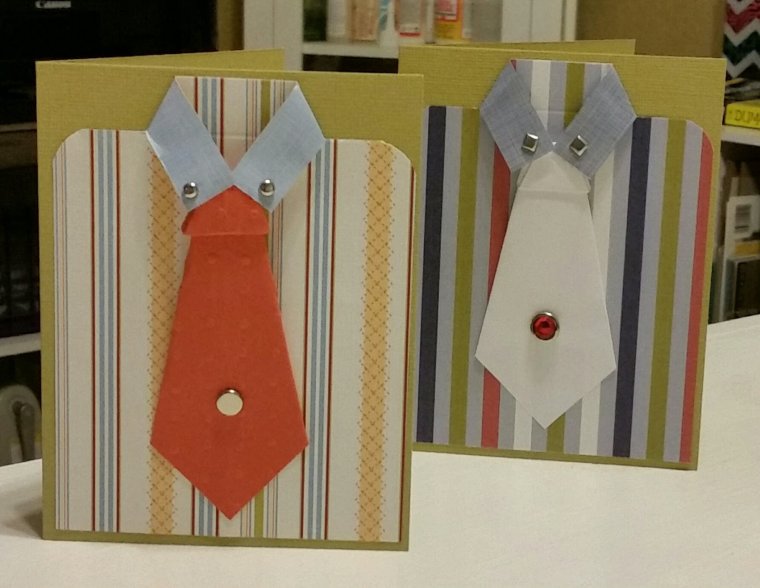 Открытка в виде галстука