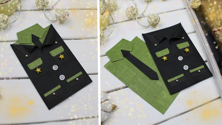 Открытка пиджак с галстуком