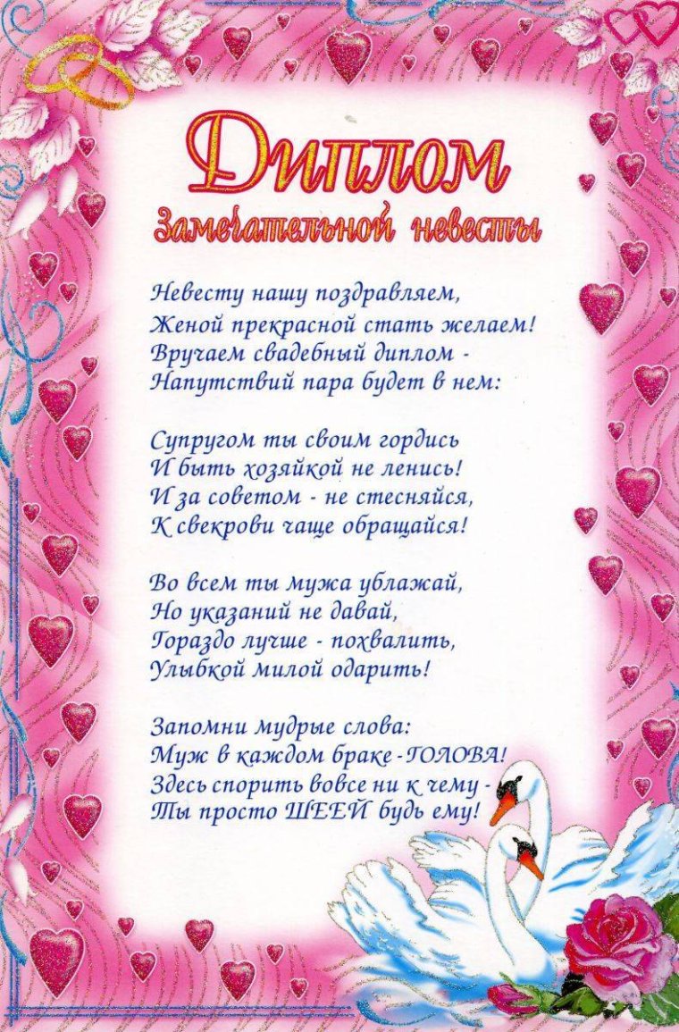 Поздравление брата невесты на свадьбу