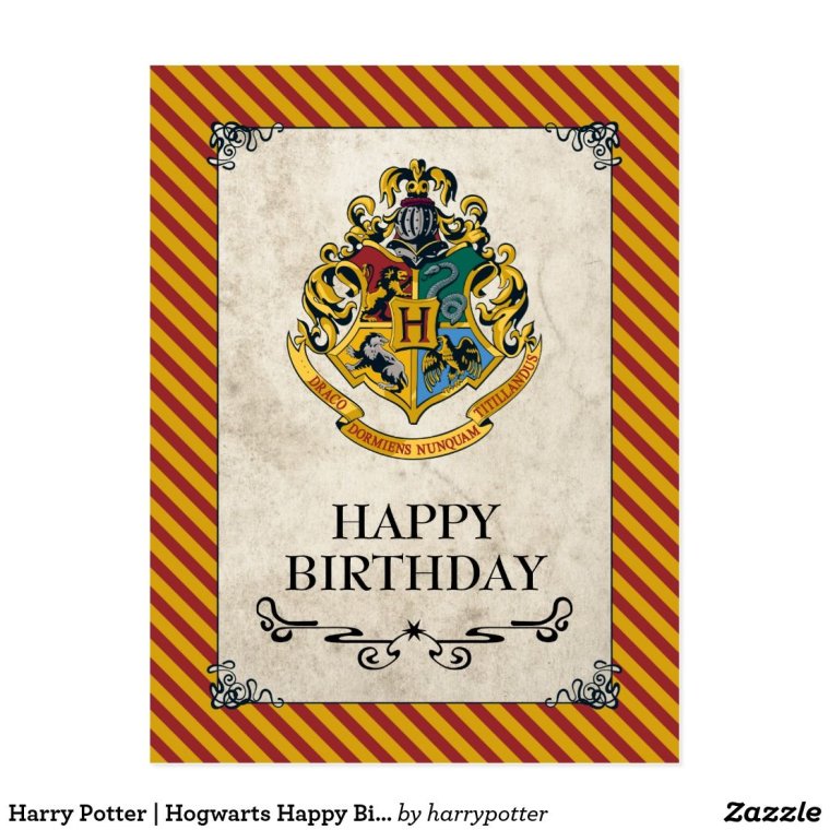 Открытка Гарри Поттер с днем рождения
