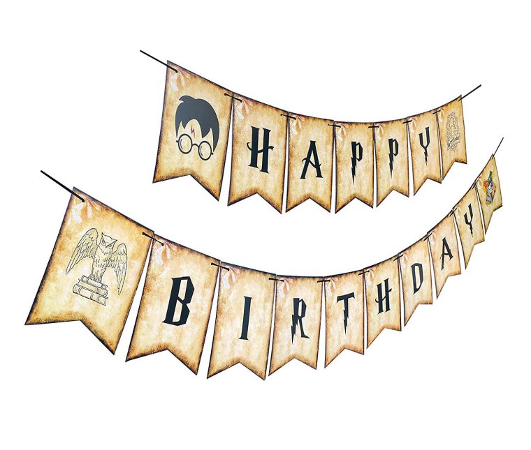 Гирлянда с днем рождения Гарри Поттер