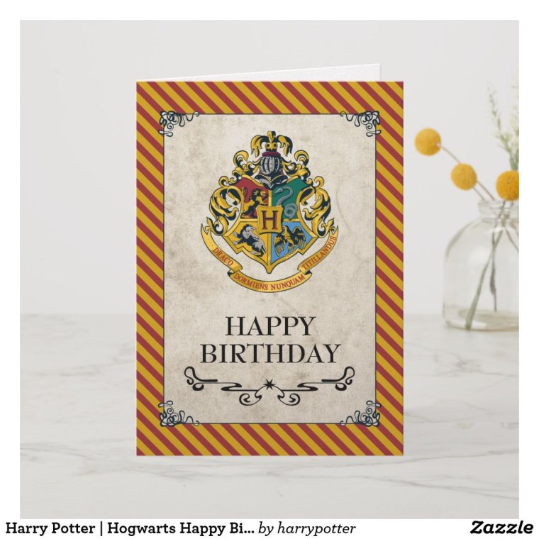 Открытка в стиле Гарри Поттера на день рождения