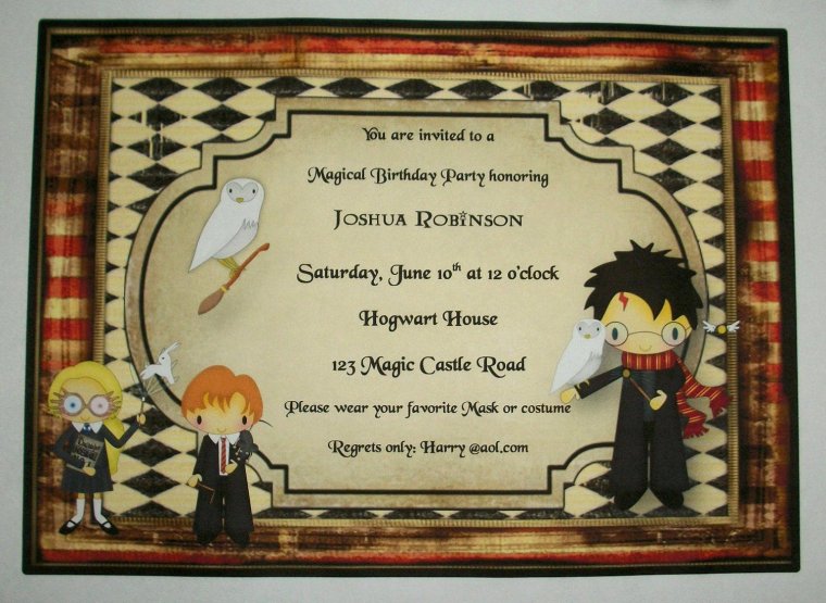 Поздравление в стиле Гарри Поттера