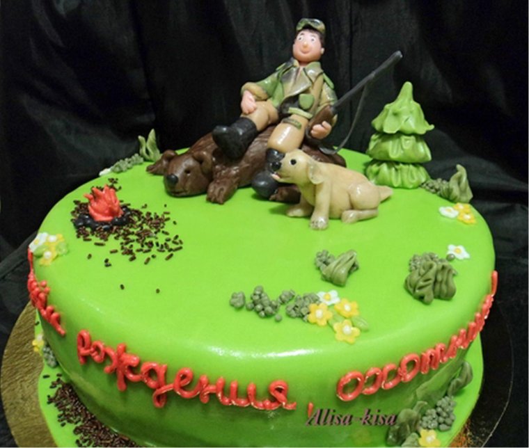 Шуточный торт для охотника