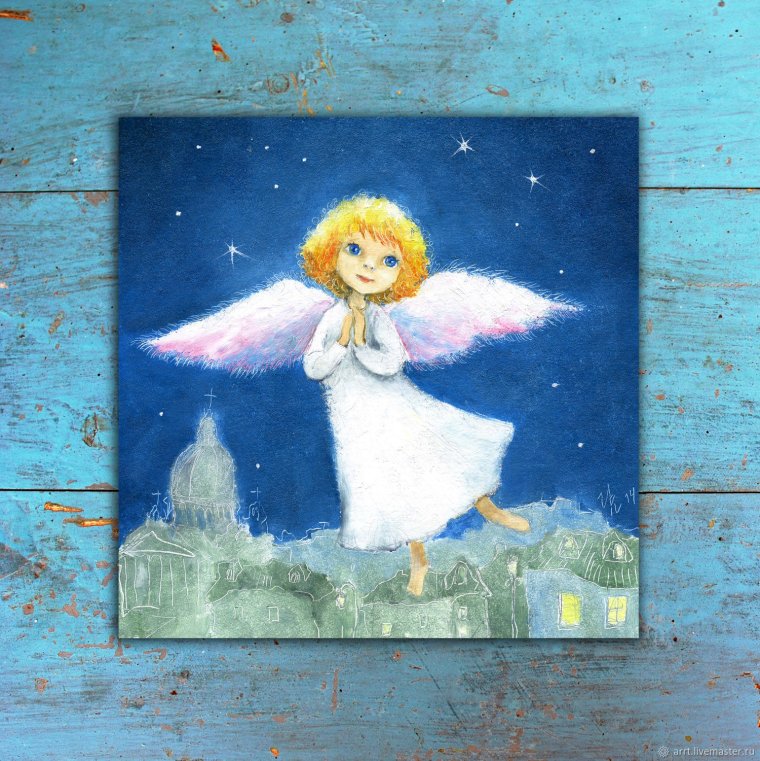 Рождественский ангел над городом