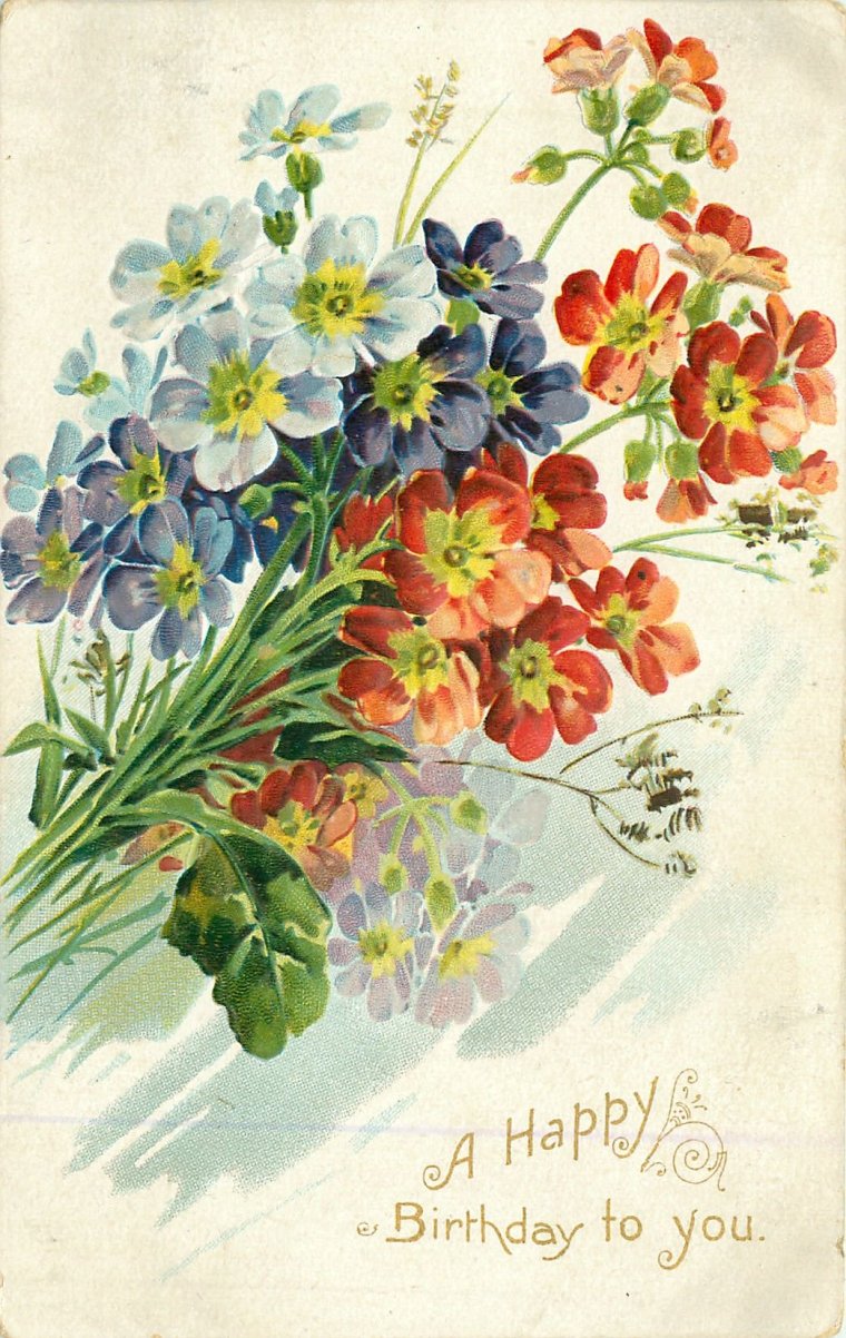 Дореволюционные открытки с цветами