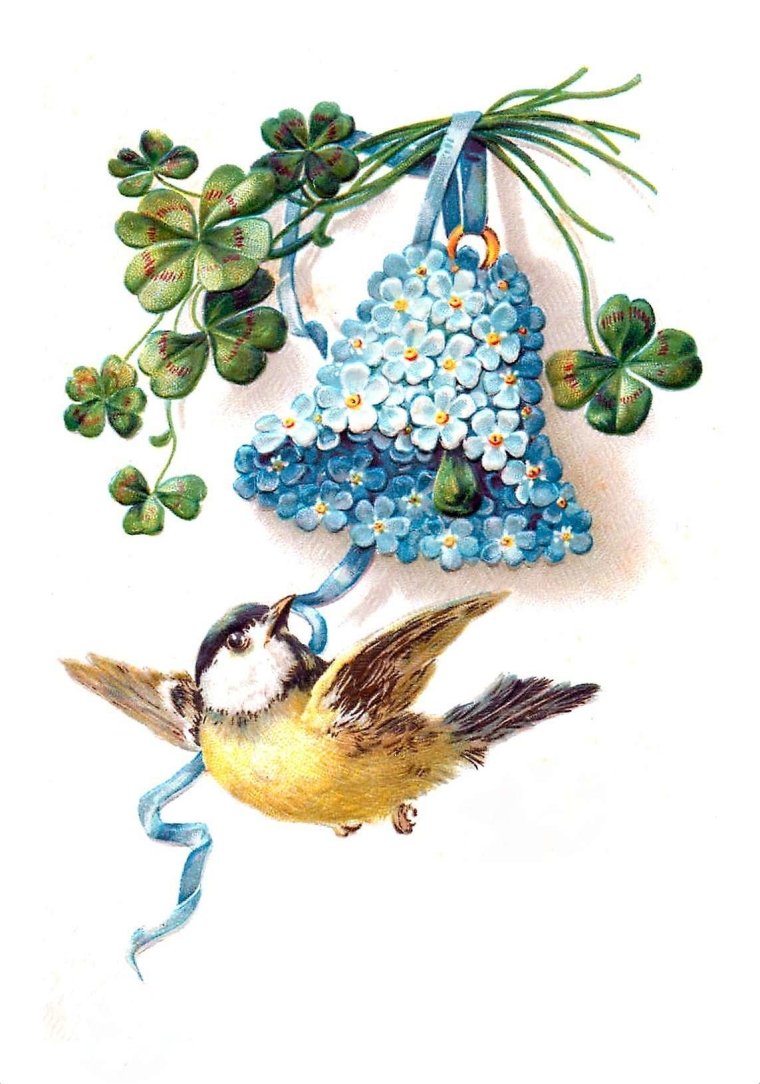 Винтажная открытка с днем рождения