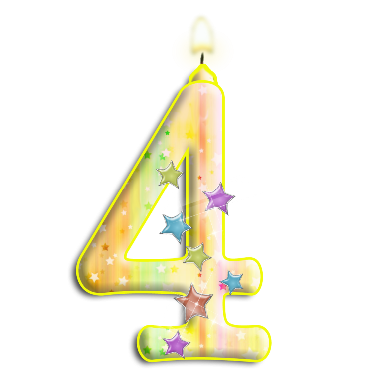 4 Года цифра красивая