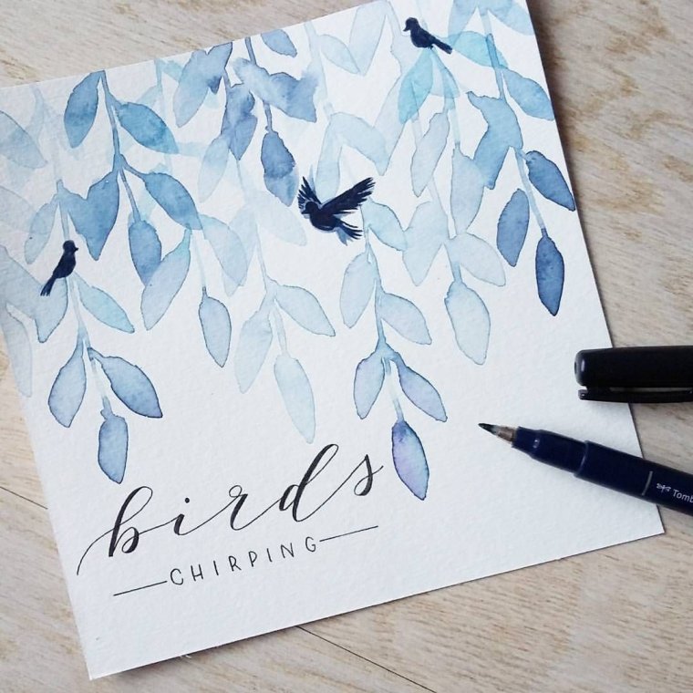 Акварельные открыточки